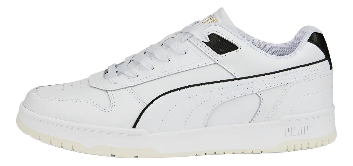 TENIS RBD GAME LOW PUMA UNISEX BLANCO CON NEGRO 27.5