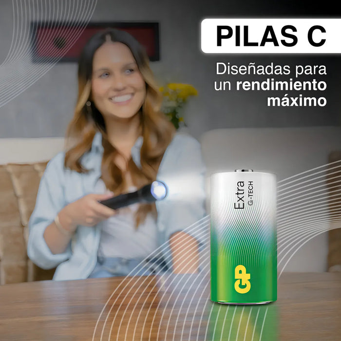 Pilas C Gp Batteries - Paquete De 8 - Baterias Lr14 - Alto Rendimiento, Larga Duración, 10 Años De Vida Útil - Ideales Para Monitores Bebés, Juguetes De Control Remoto, Radios Y Más Grado B