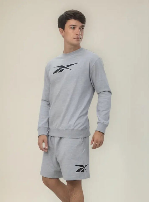 SET CREW & SHORT BIG VECTOR SPORT GRIS LISA CH GRADO B