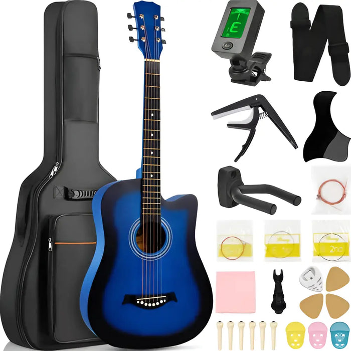 GUITARRA ACÍºSTICA CLASICA 38 INCH CON FUNDA Y ACCESORIOS GRADO B