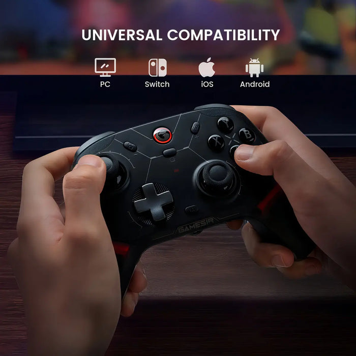 GameSir Cyclone 2: Control Gamer Tri-mode para Switch, PC y Móvil. Sticks Mag-Res TMR Sin Drift, Gatillos de Efecto Hall, Botones Mecánicos, Giroscopio de 6 Ejes y Luces RGB -Negro GRADO B