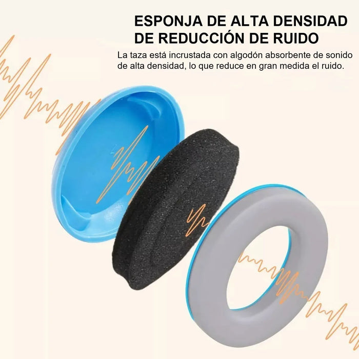 Orejera Ajustable De Protección Auditiva Anti Ruido Nrr 25db 1 VERDE