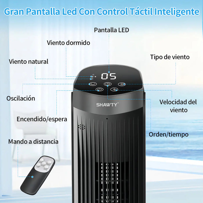 WELUVFIT VENTILADOR S0126GR S0126GR VENTILADOR DE TORRE TOWER 30 CM BLACK 110V BLACK PLASTIC GRADO B