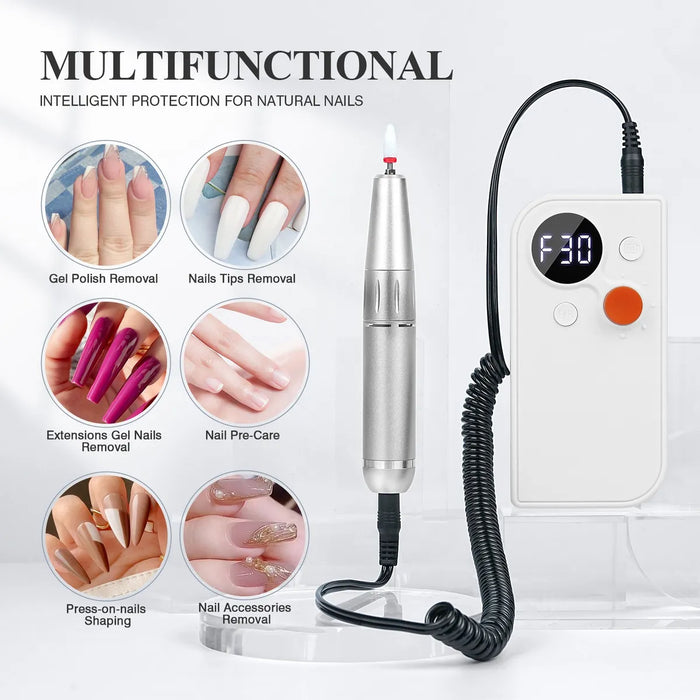 PULIDORA DE UÑAS DRILL SAVILAND, TALADRO DE UÑAS 30000RPM GRADO B