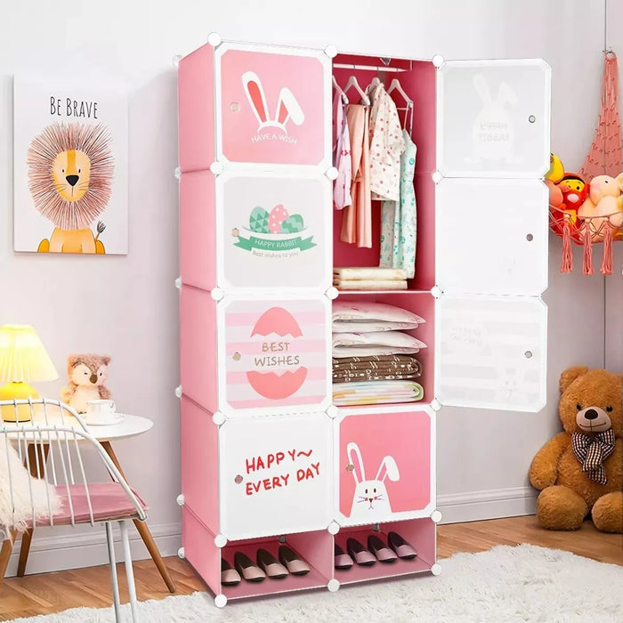 Armario Plastico Portatil Dibujos Animado Para Niño 8 Puerta GRADO B