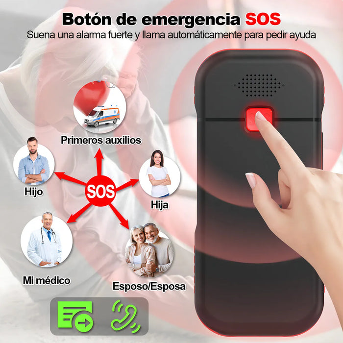 ULEWAY TELEFONO MOVIL PARA ADULTOS MAYORES, 4G LTE, BOTON SOS, BOTONES GRANDES, TECLADO ILUMINADO, VOLUMEN ALTO, LINTERNA, FM, RESISTENTE, 1800MAH, NEGRO GRADO B
