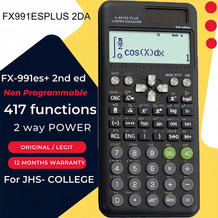 CALCULADORA CIENTIFICA FX991ES PLUS FUNCTIONS 2 END GRADO B