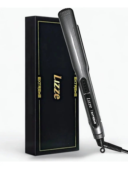 PLANCHA DE CABELLO PROFESIONAL LIZZE EXTREME CON ACCESORIOS HAIR QUEEN GRIS GRADO B