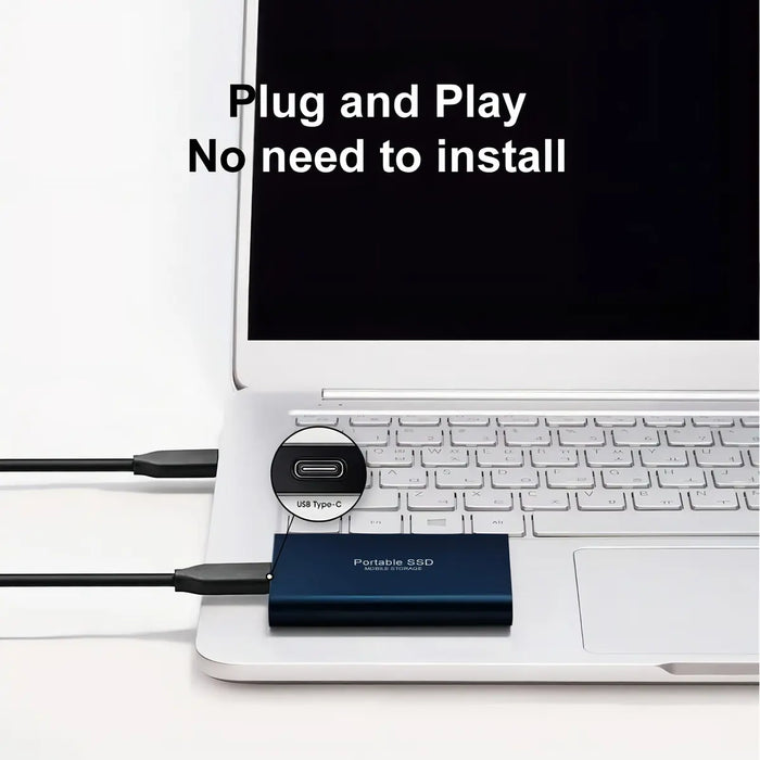 Externo Disco Duro Ssd 2tb 2000gb Sólido Mini Portátil Vrcow GRADO B