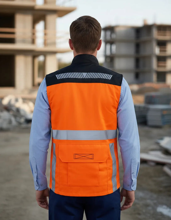 Chaleco Reflectante Bultex Zacatecas 6 Bandas Seguridad Negro/naranja 3 Xl GRADO B