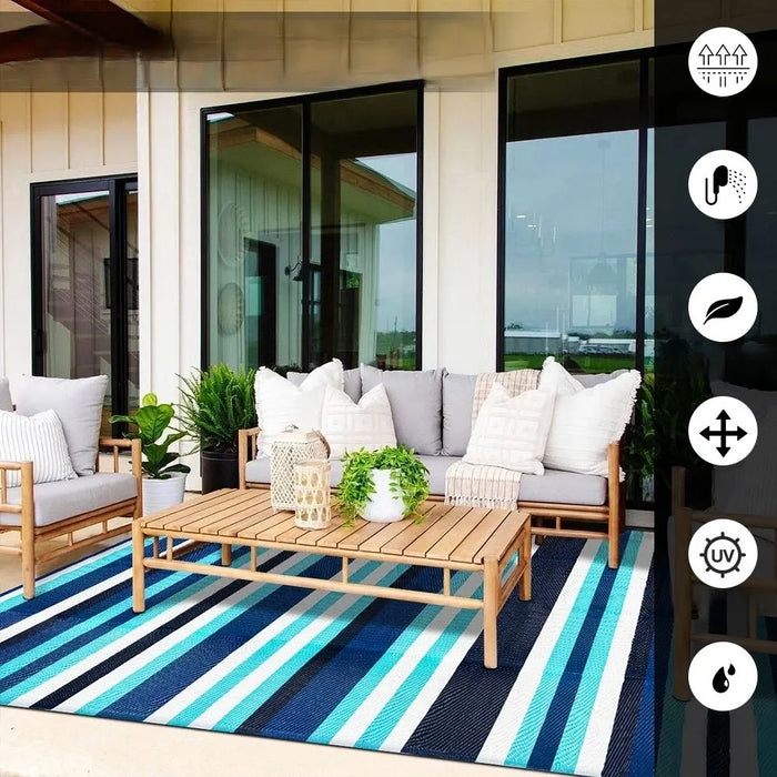 HAIIMEID ALFOMBRAS PARA SALA Y PATIO IMPERMEABLE MATS ANCHO 300 CM LARGO 240 CM GRADO A