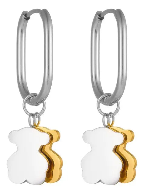 TOUS JOYERIA TOUS PLATA 925 ARETES OSO TOUS PLATEADO GRADO B