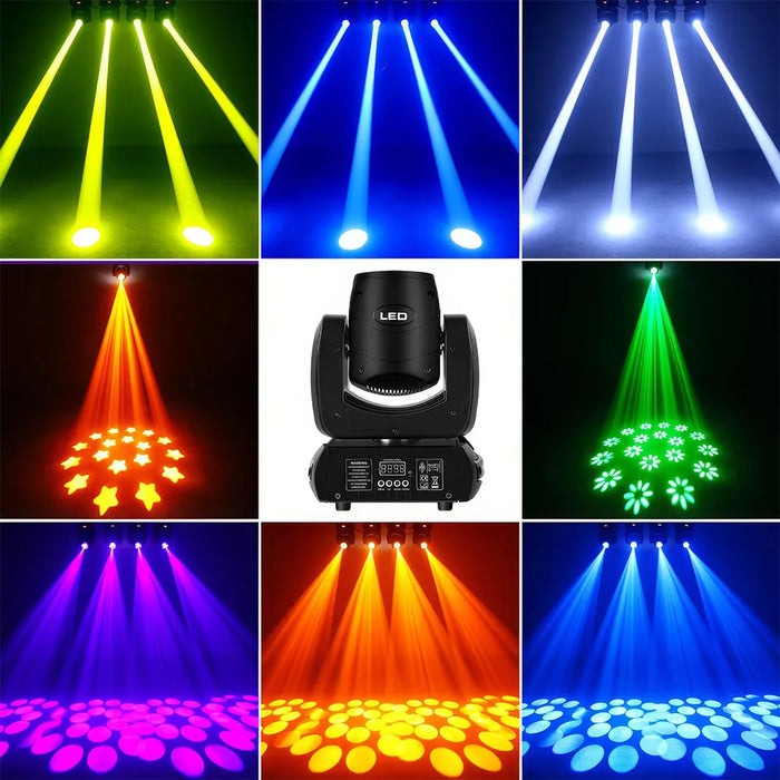 CABEZA MOVIL LED 130W LUCES DE ESCENARIO GOBOS MULTICOLOR GRADO A - TiendaKomet México