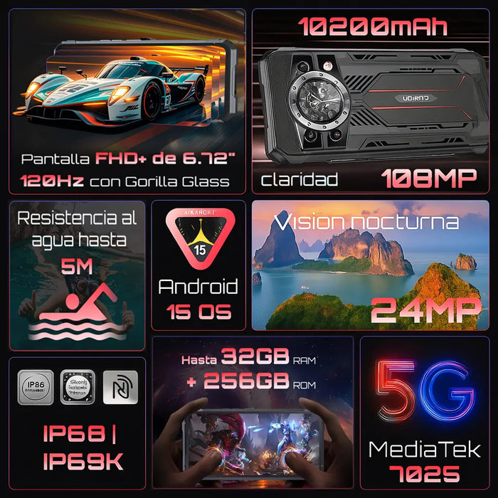 CUBOT KONGKONG 9 BLACK 12 GB RAM 256 GB GRADO B