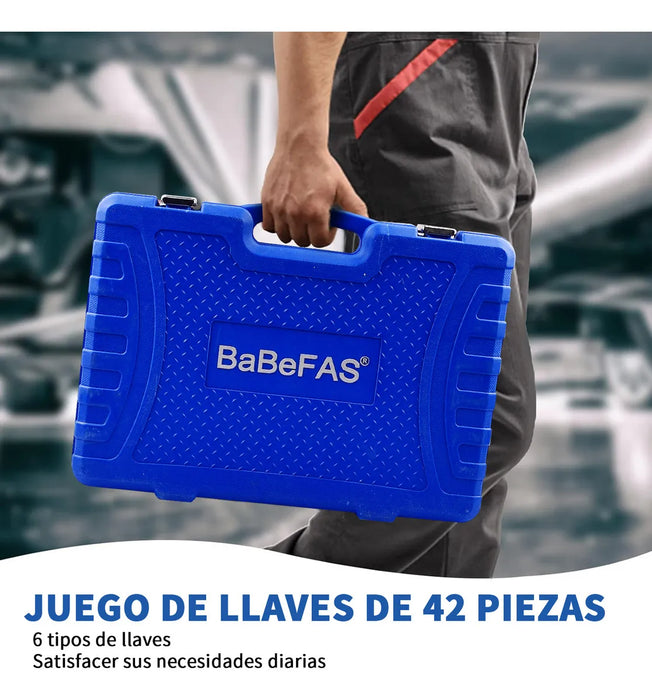 Kit De Llaves De Matraca Mecánicas 6 Tipos 42 Pzs Babefas