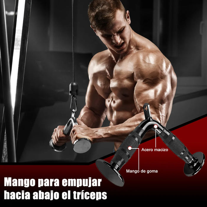 AGARRES PARA GYM 10PCS AGARRADERA MANERAL KIT CON 8 GANCHOS GRADO B