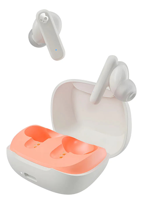 Auriculares Inalambricos Bluetooth In-ear Skullcandy Pcreg Color Blanco Luz Azul GRADO B