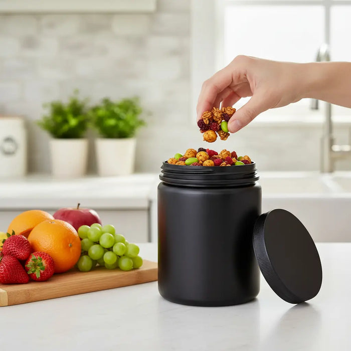 ENVASE 1500 ML PEAD PLÁSTICO CON TAPA (72 PIEZAS) NEGRO GRADO B