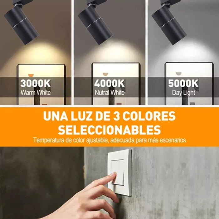 Lámpara Riel Dirigible Led 30w 4 Spot Luz Cálida / Neutra 2m GRADO B