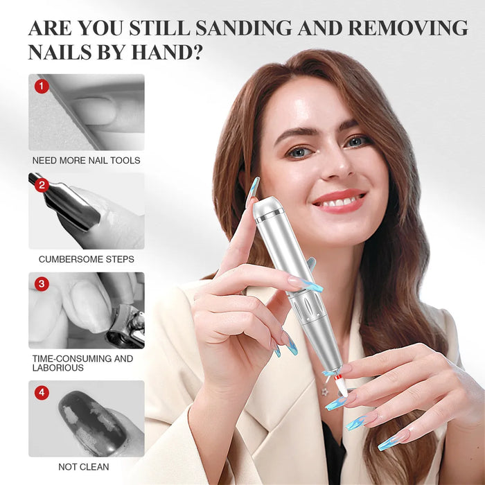 PULIDORA DE UÑAS DRILL SAVILAND, TALADRO DE UÑAS 30000RPM GRADO B