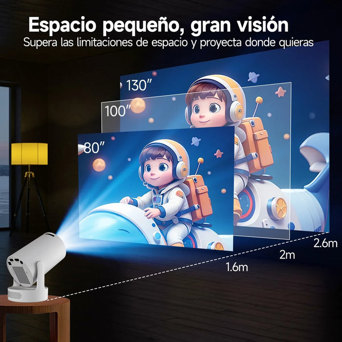 MINI PROYECTOR ANDROID13 SOPORTE 1080P 4K PORTATIL 16000LM GRADO B