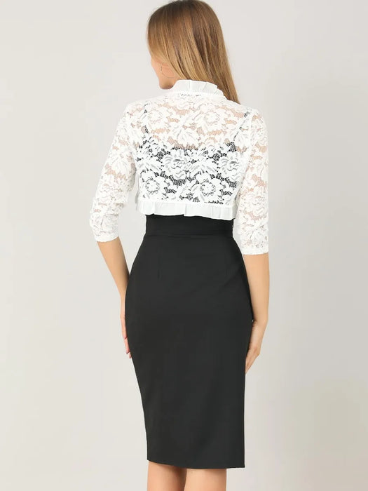 Blusa Mujer Cardigan manga larga victray evening lace