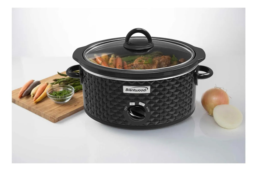 Olla De Coccion Lenta  3.5l Ceramica Negro Brentwood GRADO B