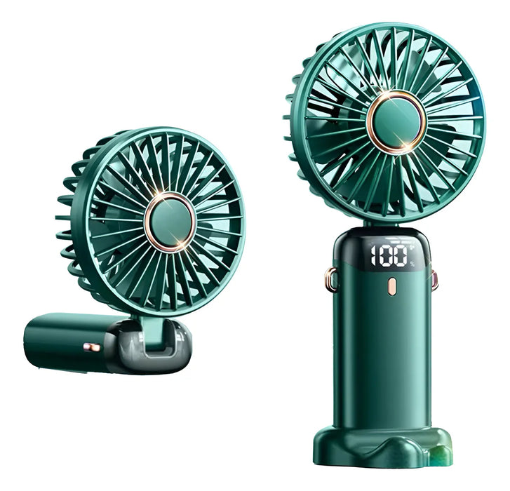 VENTILADOR DE MANO PORTATIL RECARGABLE 5VELOCIDADES PLEGABLE