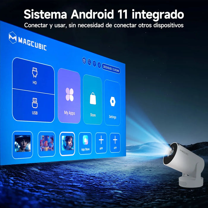 MINI PROYECTOR ANDROID13 SOPORTE 1080P 4K PORTATIL 16000LM GRADO B