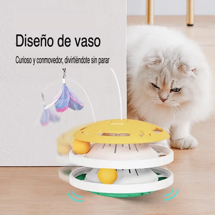 Juguete Para Gatos Interactivo Torre Para Gatos Con 2 Bolas GRADO A