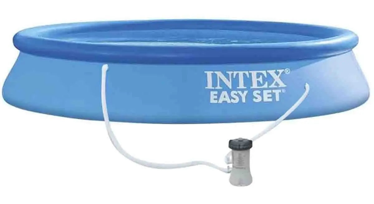 ALBERCA PISCINA INFLABLE EASY SET 305 X 61CM + BOMBA INTEX TAMAÑO GRANDE REDONDA COLOR AZUL GRADO B