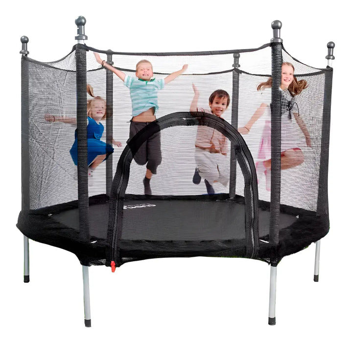 TRAMPOLÍN CUORY TUMBLING 1.4M ALTA RESISTENCIA CON RED SEGURIDAD NIÃ±OS NEGRO GRADO B