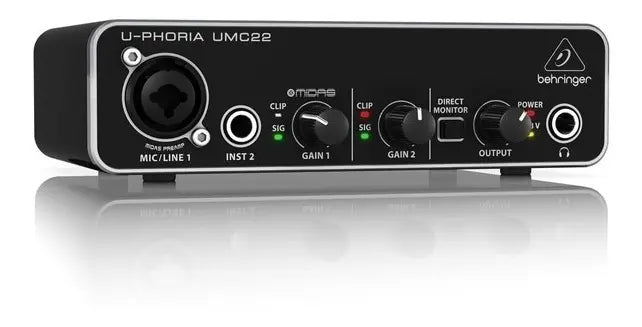 BEHRINGER UMC22 U-PHORIA INTERFACE MICRÓFONO / INSTRUMENTO GRADO B