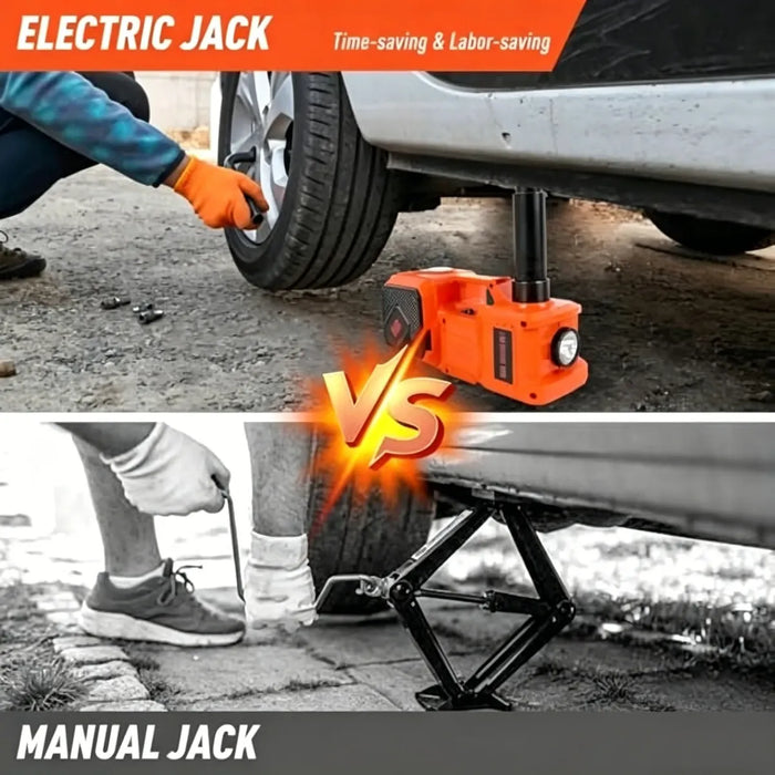 GATO HIDRÁULICO ELÉCTRICO AUTOMOTRIZ 12V 5 TON KIT 3 EN 1 - GRADO B