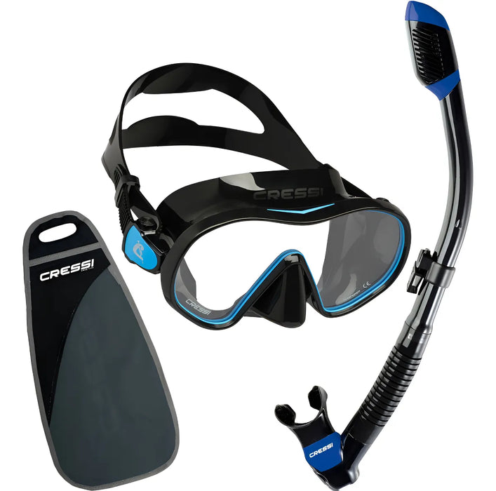 combo cressi f- dual & supernova dry snorkeling y buceo GRADO A