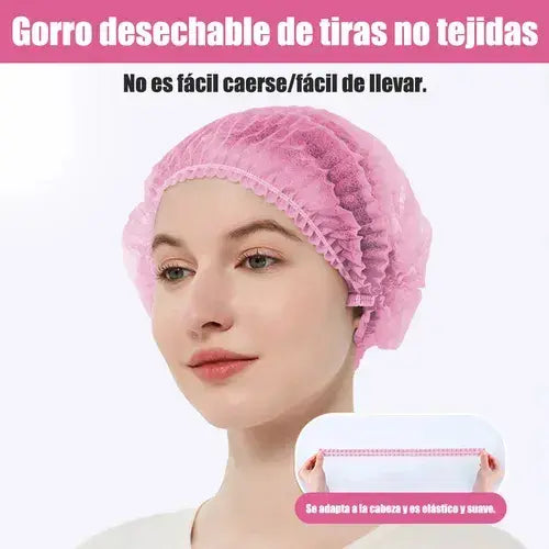 300 PZAS COFIA GORRO PLISADO DESECHABLE PLISADO COFIAS GORRA GRADO B