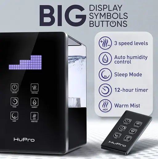 Humidificadores para control inteligente de recámara, humidificador de niebla fría y cálida, 4 L, tanque de agua de llenado superior GRADO A