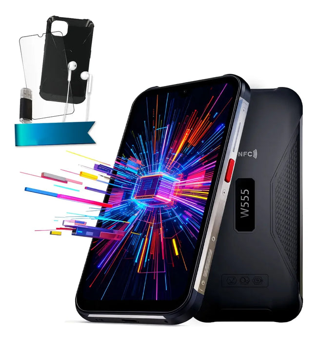 TELÉFONO INTELIGENTE BLACKFON-W555 NEGRO IP54 USO RUDO NFC PANTALLA HD 5.7 CAMARA 8/5 MPX GRADO B