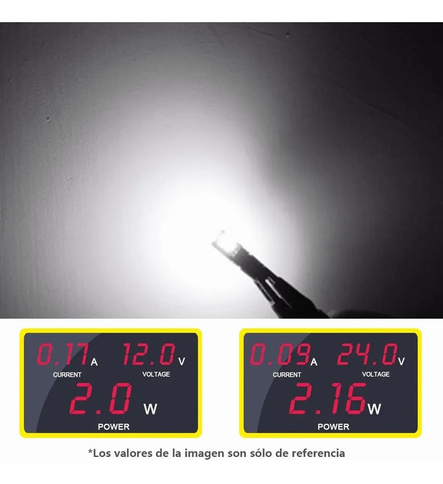 Foco Led Pellizco T10 W5 W 168 194 Canbus 1224 V Sin Errores 5793