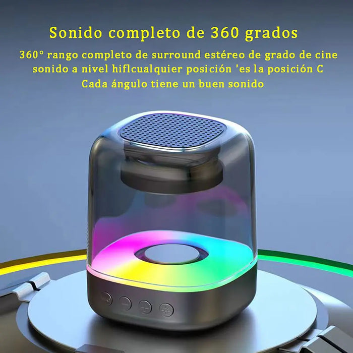 🎶Mini Bocina Bluetooth Portátil TWS | Luz LED, Radio FM y Sonido Estéreo GRADO A🔥