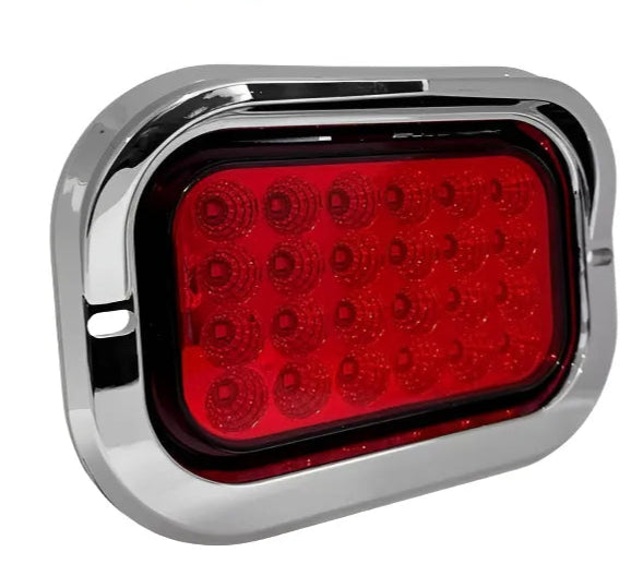 Plafón Rectangular F1 de 18 LEDs con Arillo y Bisel