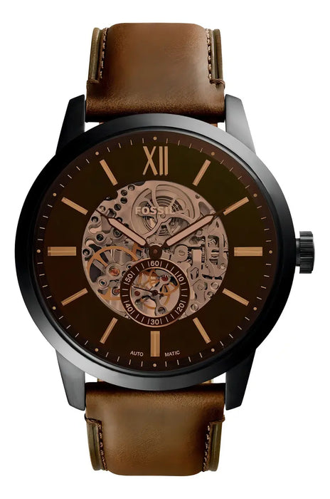 RELOJ HOMBRE FOSSIL TOWNSMAN MECANICO COLOR DE LA CORREA CAFE GRADO B