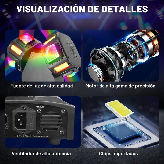 200W CABEZA MOVIL LED LUCES DJ PARA ESCENARIO PROFESSIONALE GRADO B
