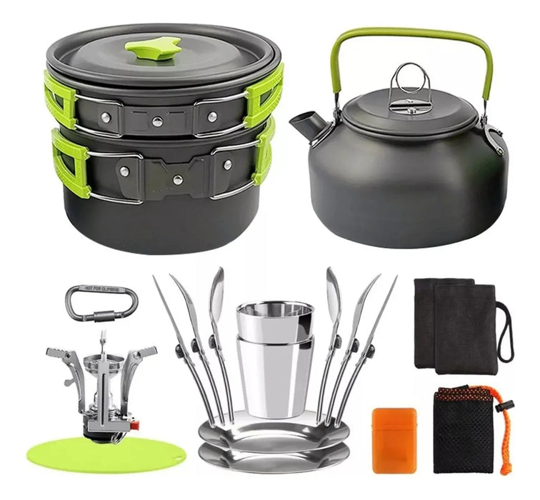 15 Piezas De Utensilios De Cocina Campamento Equipo GRADO B