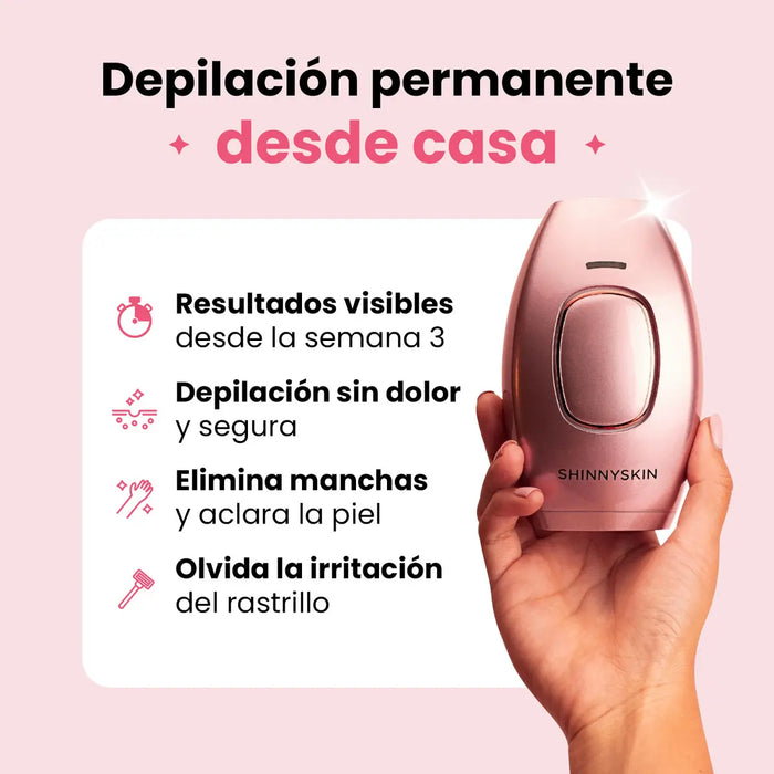 DEPILADORA PROFESIONAL PERMANENTE DE IPL SHINNYSKIN COLOR ROSA CLARO CLÁSICO GRADO B