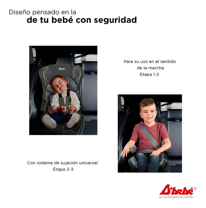 AUTOASIENTO MAXI BOOSTER CON RESPALDO D'BEBÃ© NEGRO Grado B
