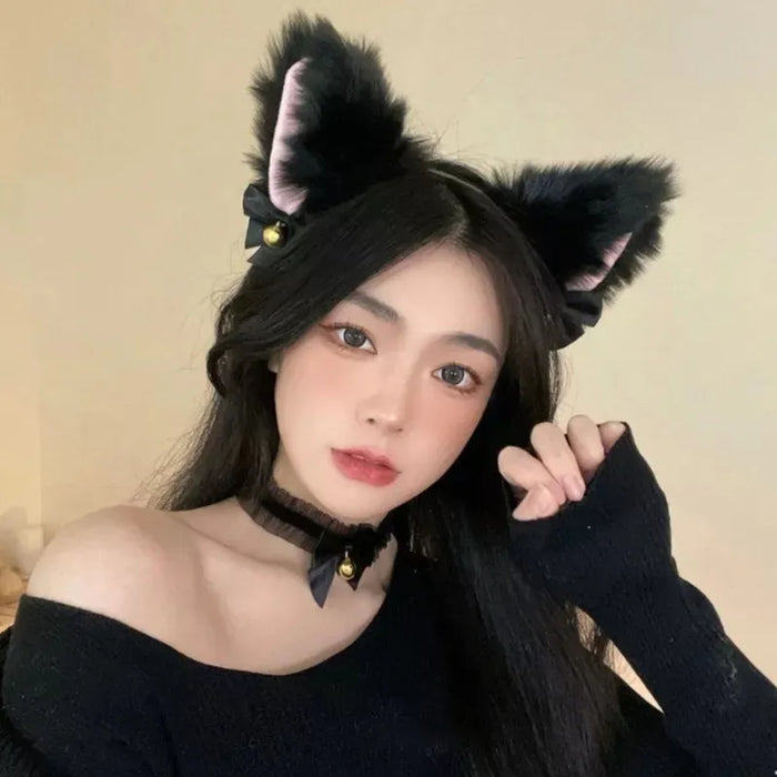 Orejas Elfo Gato Diademacadena De Clavcula Set Cosplay