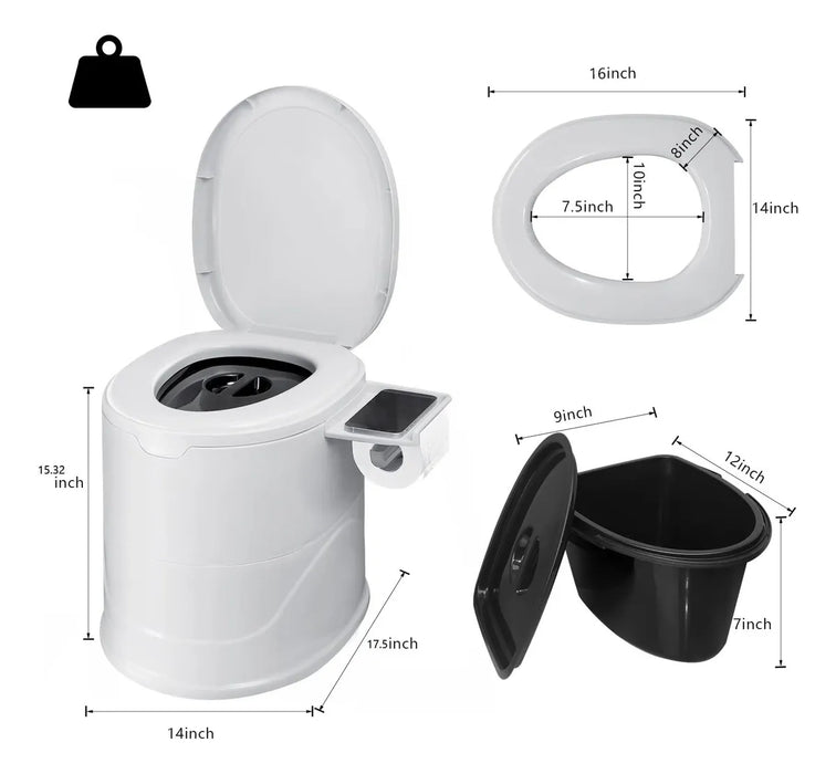 Baño Portatil Inodoro Para Camping Y Hogar Con Dos Barriles GRADO B