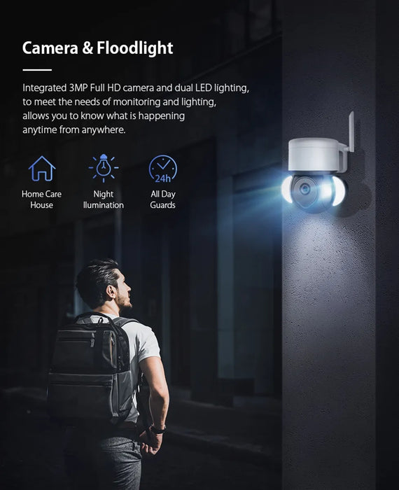 CAMARA WIFI TUYA, CAMARA IP PTZ DE 3 MEGAPÃ­XELES, SOPORTE PA GRADO B