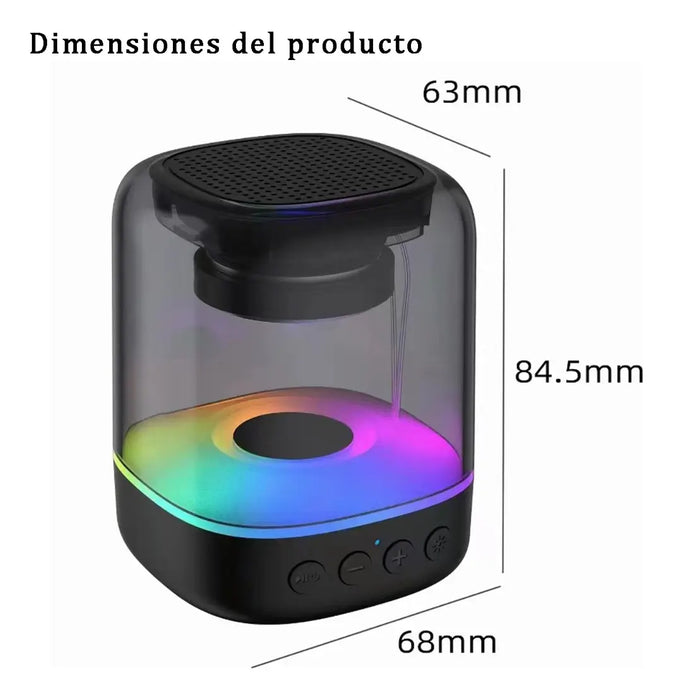 🎶Mini Bocina Bluetooth Portátil TWS | Luz LED, Radio FM y Sonido Estéreo GRADO A🔥